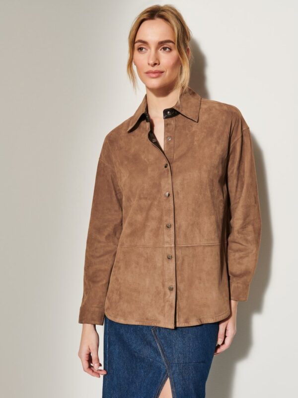 Tara Reversible Suede Leather Shirt Jacket