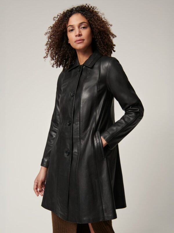 Ava Leather Coat