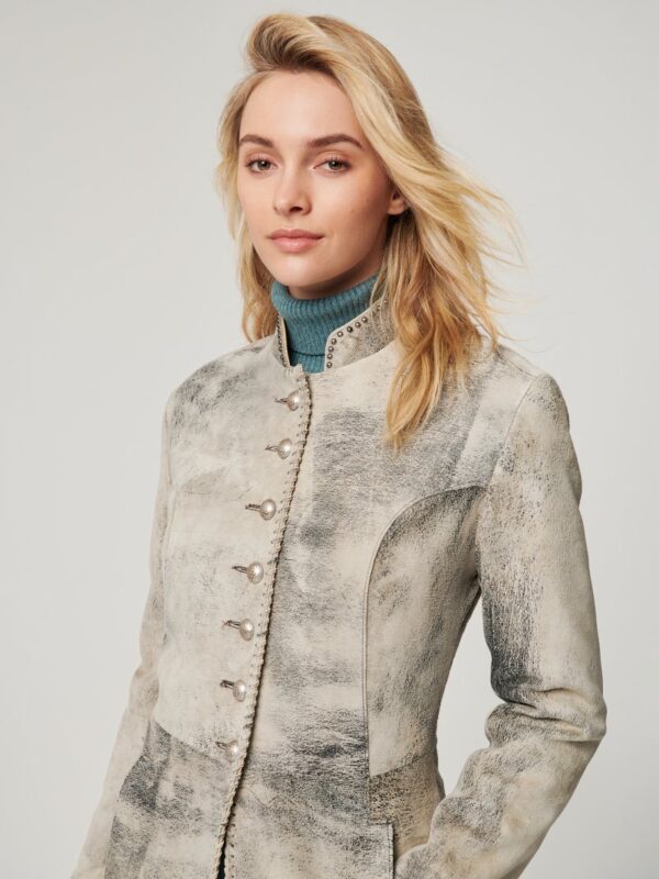 Zena Suede Leather Coat